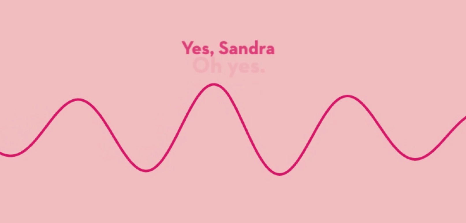 The sine wave saying \'Yes, Sandra. Oh yes.\'